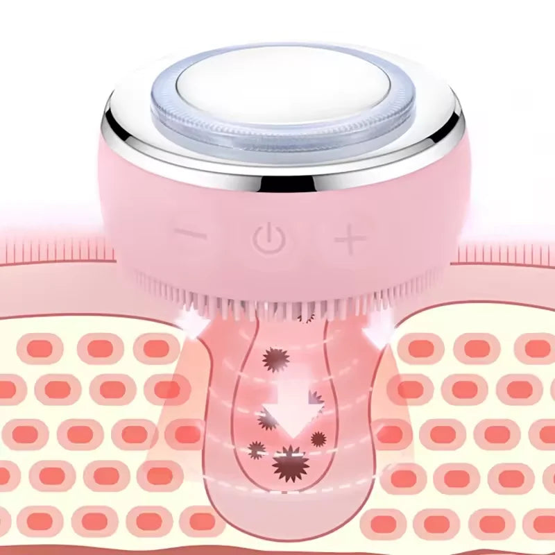 Household LED silicone electric facial massage Cleansing Brush Portable mini facial exfoliating cleansing brush