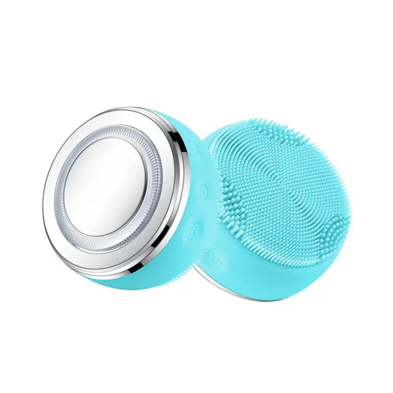 Household LED silicone electric facial massage Cleansing Brush Portable mini facial exfoliating cleansing brush