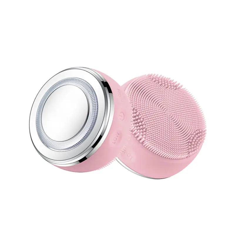 Household LED silicone electric facial massage Cleansing Brush Portable mini facial exfoliating cleansing brush