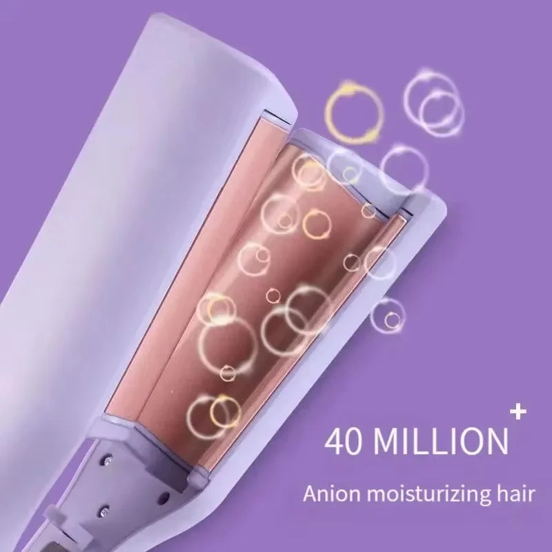 32mm French Hair Curler Wave Professional Egg Roll Hair Curling Iron Corrugated Wavy Styler Fast Heating Volumizing Styling Tool