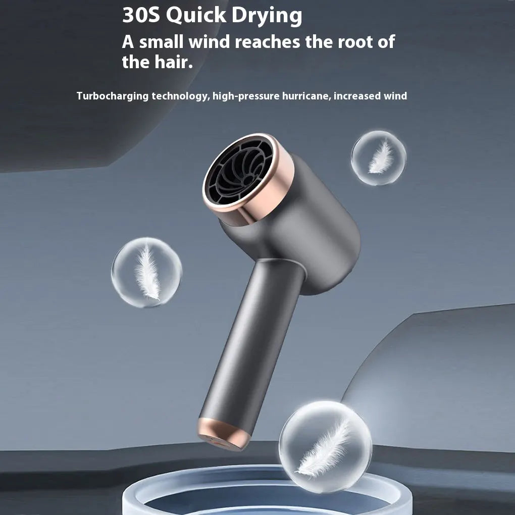 USB Charging Cordless Hair Dryer Travel Wireless Hair Dryer Home RechargeablePlug-In Negative Ion Hair Cold Portable Dormito